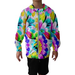 Flower Floral Flora Dais Rose Kids  Hooded Windbreaker