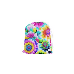 Flower Floral Flora Dais Rose Drawstring Pouch (xs)