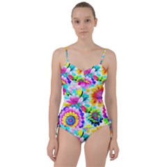 Flower Floral Flora Dais Rose Sweetheart Tankini Set