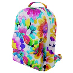 Flower Floral Flora Dais Rose Flap Pocket Backpack (small)