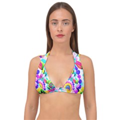 Flower Floral Flora Dais Rose Double Strap Halter Bikini Top