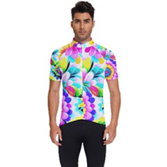 Flower Floral Flora Dais Rose Men s Short Sleeve Cycling Jersey