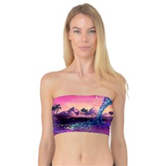 Retro Wave Ocean Bandeau Top by Semog4