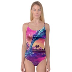 Retro Wave Ocean Camisole Leotard  by Semog4