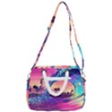 Retro Wave Ocean Rope Handles Shoulder Strap Bag View3