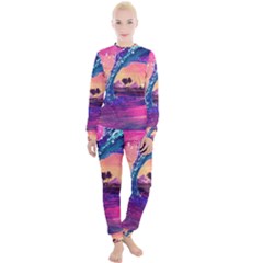 Retro Wave Ocean Women s Lounge Set by Semog4