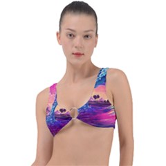 Retro Wave Ocean Ring Detail Bikini Top by Semog4