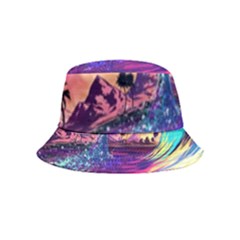 Retro Wave Ocean Bucket Hat (kids) by Semog4