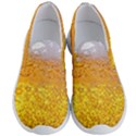 Texture Pattern Macro Glass Of Beer Foam White Yellow Bubble Men s Lightweight Slip Ons View1