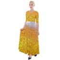 Texture Pattern Macro Glass Of Beer Foam White Yellow Bubble Half Sleeves Maxi Dress View1