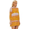 Beer Texture Drinks Texture Long Sleeve Babydoll Dress View3