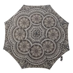 Mandala Circles Drawing Pattern Hook Handle Umbrellas (large) by Semog4