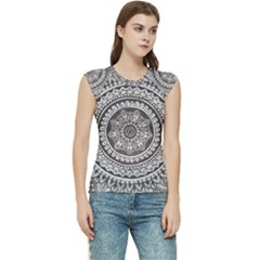 Mandala Circles Drawing Pattern Women s Raglan Cap Sleeve Tee by Semog4