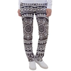 Mandala Circles Drawing Pattern Women s Casual Pants by Semog4