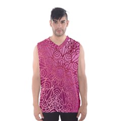 Pink Mandala Glitter Bohemian Girly Glitter Men s Basketball Tank Top by Semog4