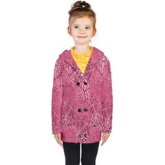 Pink Mandala Glitter Bohemian Girly Glitter Kids  Double Breasted Button Coat by Semog4