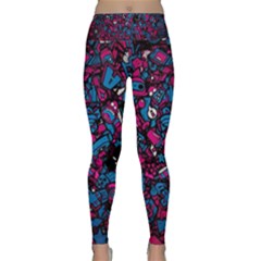 Grafitti Graffiti Abstract Artwork Digital Lightweight Velour Classic Yoga Leggings by Semog4