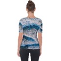 Waves Wave Nature Beach Shoulder Cut Out Short Sleeve Top View2