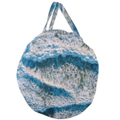 Waves Wave Nature Beach Giant Round Zipper Tote