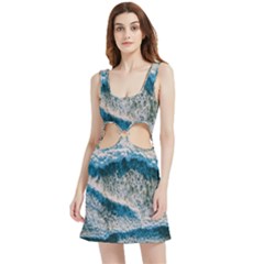 Waves Wave Nature Beach Velour Cutout Dress by Semog4