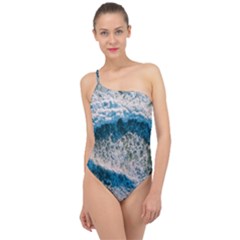 Waves Wave Nature Beach Classic One Shoulder Swimsuit by Semog4