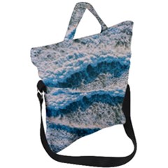 Waves Wave Nature Beach Fold Over Handle Tote Bag by Semog4