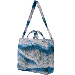 Waves Wave Nature Beach Square Shoulder Tote Bag by Semog4