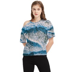 Waves Wave Nature Beach One Shoulder Cut Out Tee by Semog4