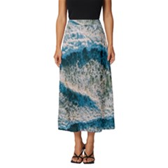 Waves Wave Nature Beach Classic Midi Chiffon Skirt