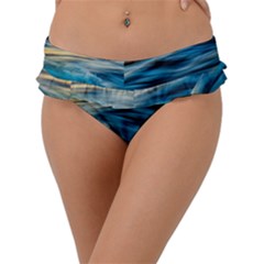 Waves Abstract Waves Abstract Frill Bikini Bottoms by Semog4