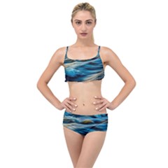 Waves Abstract Waves Abstract Layered Top Bikini Set by Semog4