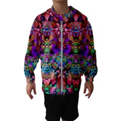 Flower Patterns Abstract Pattern Digital Art Kids  Hooded Windbreaker