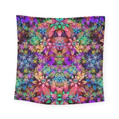 Flower Patterns Abstract Pattern Digital Art Square Tapestry (small) by Semog4