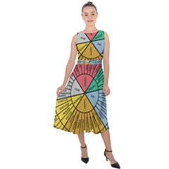 Wheel Of Emotions Feeling Emotion Thought Language Critical Thinking Midi Tie-back Chiffon Dress by Semog4