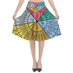 Wheel Of Emotions Feeling Emotion Thought Language Critical Thinking Flared Midi Skirt by Semog4