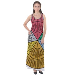 Wheel Of Emotions Feeling Emotion Thought Language Critical Thinking Sleeveless Velour Maxi Dress by Semog4