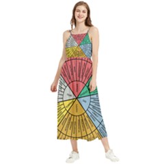 Wheel Of Emotions Feeling Emotion Thought Language Critical Thinking Boho Sleeveless Summer Dress by Semog4