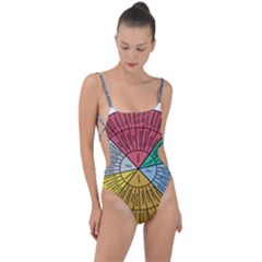 Wheel Of Emotions Feeling Emotion Thought Language Critical Thinking Tie Strap One Piece Swimsuit by Semog4