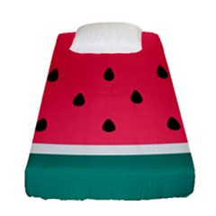 Watermelon Fruit Pattern Fitted Sheet (single Size) by Semog4