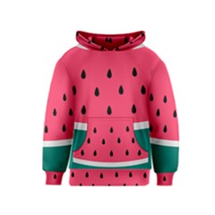 Watermelon Fruit Pattern Kids  Pullover Hoodie by Semog4