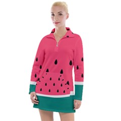 Watermelon Fruit Pattern Women s Long Sleeve Casual Dress by Semog4