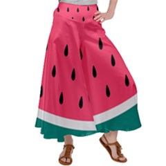 Watermelon Fruit Pattern Women s Satin Palazzo Pants by Semog4