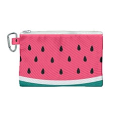 Watermelon Fruit Pattern Canvas Cosmetic Bag (medium) by Semog4