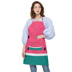 Watermelon Fruit Pattern Pocket Apron by Semog4