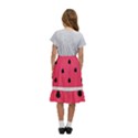 Watermelon Fruit Pattern Kids  Ruffle Flared Wrap Midi Skirt View4