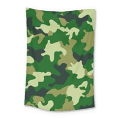 Green Military Background Camouflage Small Tapestry by Semog4