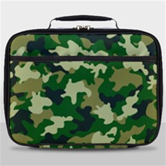 Green Military Background Camouflage Full Print Lunch Bag by Semog4