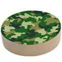 Green Military Background Camouflage Wooden Bottle Opener (Round) View1