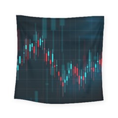 Flag Patterns On Forex Charts Square Tapestry (small) by Semog4