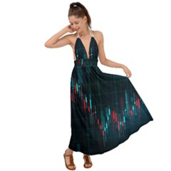 Flag Patterns On Forex Charts Backless Maxi Beach Dress by Semog4